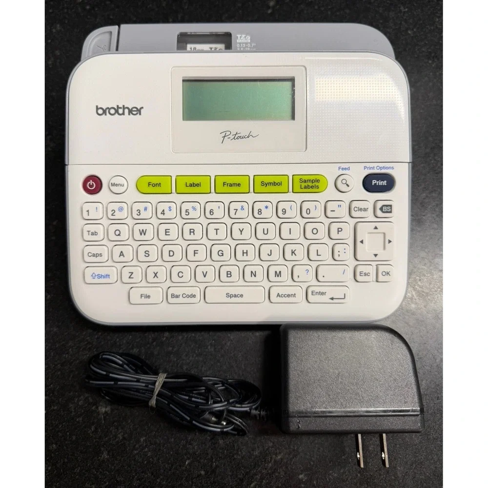 Brother P-Touch PT-D400 Label Maker Printer Tested Working w/ AC Adapter & Tape